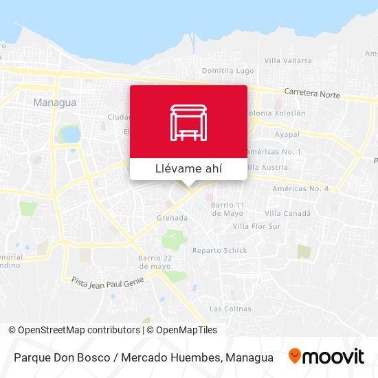 Mapa de Parque Don Bosco / Mercado Huembes