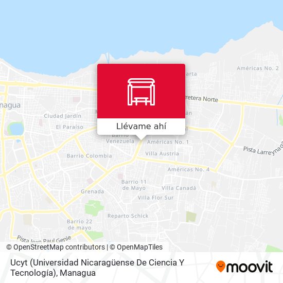 Mapa de Ucyt (Universidad Nicaragüense De Ciencia Y Tecnología)