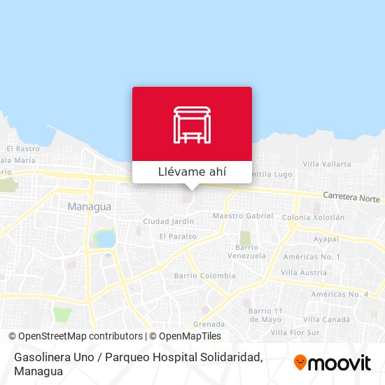 Mapa de Gasolinera Uno / Parqueo Hospital Solidaridad