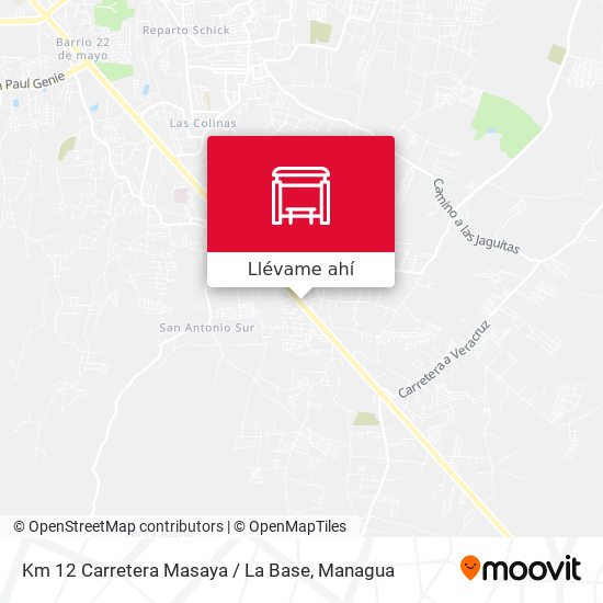 Mapa de Km 12 Carretera Masaya / La Base