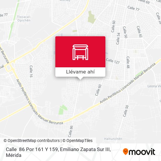 Mapa de Calle  86 Por 161 Y 159, Emiliano Zapata Sur III