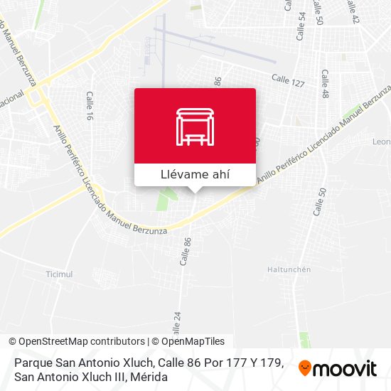 Mapa de Parque San Antonio Xluch, Calle 86 Por 177 Y 179, San Antonio Xluch III