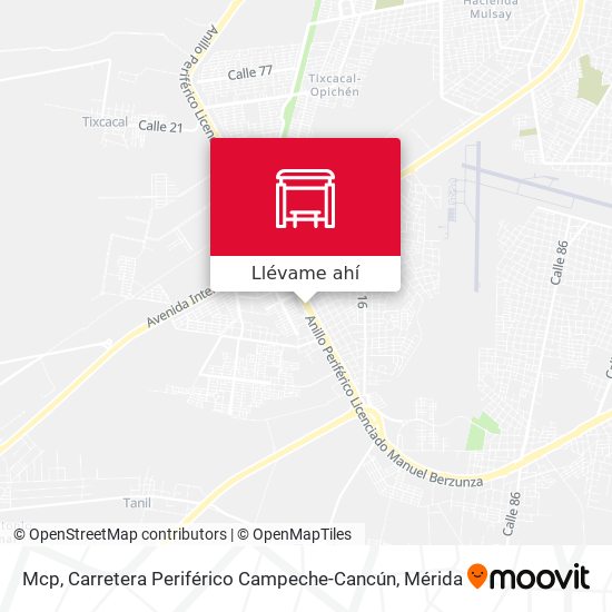 Mapa de Mcp, Carretera Periférico Campeche-Cancún