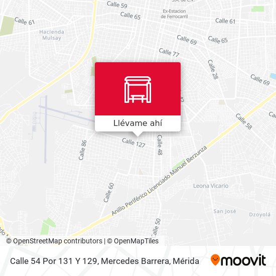 Mapa de Calle 54 Por 131 Y 129, Mercedes Barrera