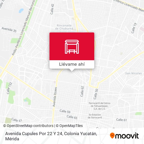 Mapa de Avenida Cupules Por 22 Y 24, Colonia Yucatán