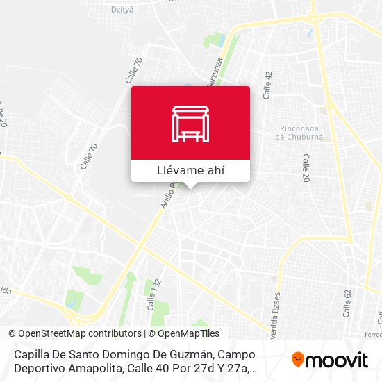 Mapa de Capilla De Santo Domingo De Guzmán, Campo Deportivo Amapolita, Calle 40 Por 27d Y 27a, Amapola