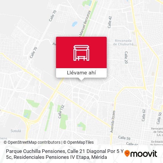Mapa de Parque Cuchilla Pensiones, Calle 21 Diagonal Por 5 Y 5c, Residenciales Pensiones IV Etapa
