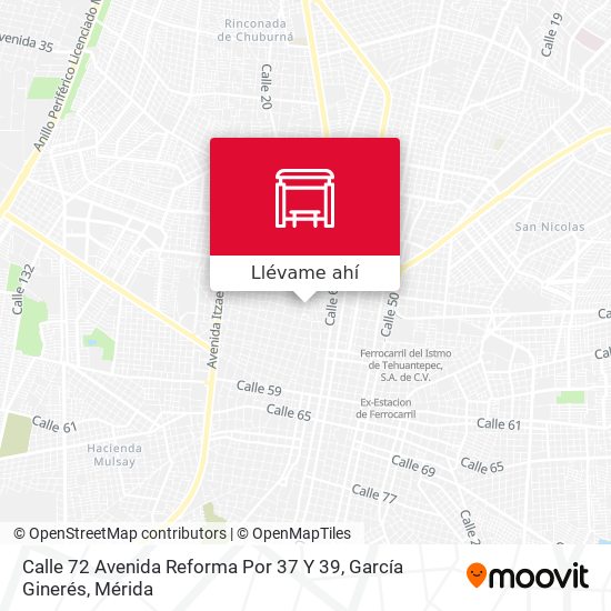 Mapa de Calle 72 Avenida Reforma Por 37 Y 39, García Ginerés