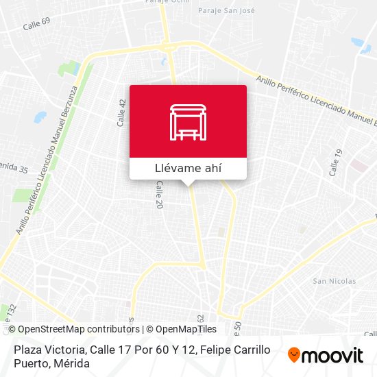 Mapa de Plaza Victoria, Calle 17 Por 60 Y 12, Felipe Carrillo Puerto