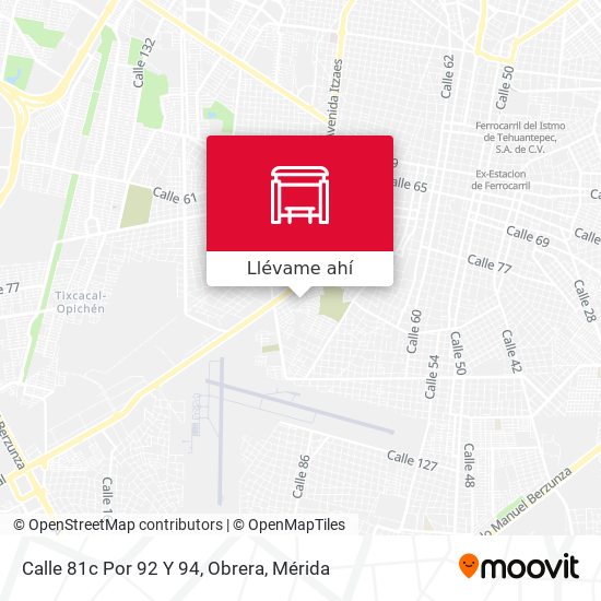 Mapa de Calle 81c Por 92 Y 94, Obrera