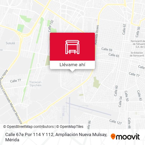 Mapa de Calle 67e Por 114 Y 112, Ampliación Nueva Mulsay