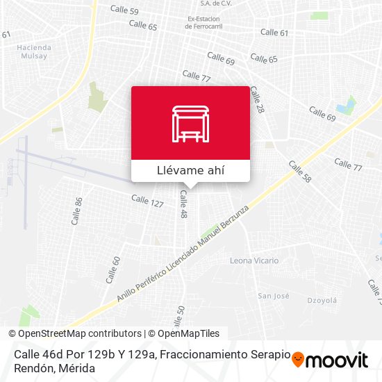 Mapa de Calle 46d Por 129b Y 129a, Fraccionamiento Serapio Rendón