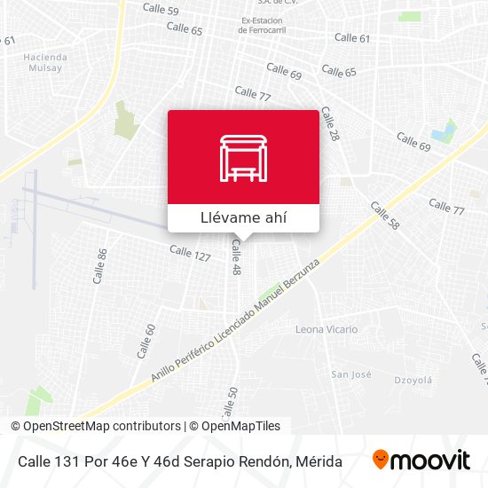 Mapa de Calle 131 Por 46e Y 46d Serapio Rendón