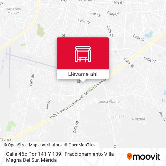 Mapa de Calle 46c Por 141 Y 139,  Fraccionamiento Villa Magna Del Sur