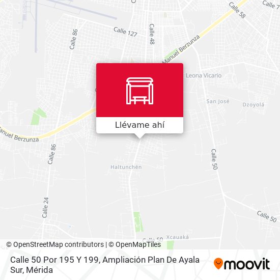 Mapa de Calle 50 Por 195 Y 199, Ampliación Plan De Ayala Sur