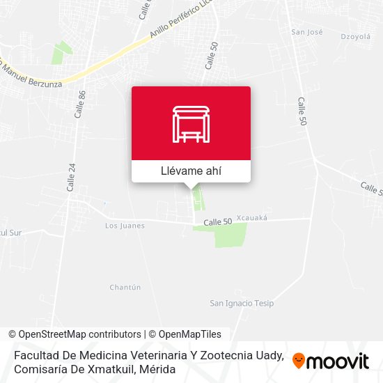 Facultad De Medicina Veterinaria Y Zootecnia Uady, Comisaría De Xmatkuil parada Rutas