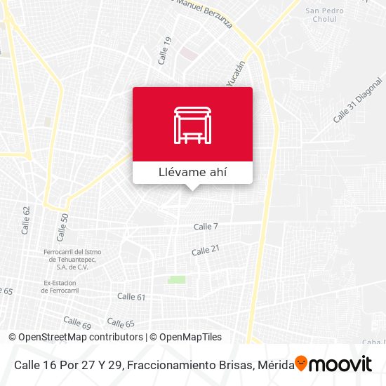 Mapa de Calle 16 Por 27 Y 29, Fraccionamiento Brisas