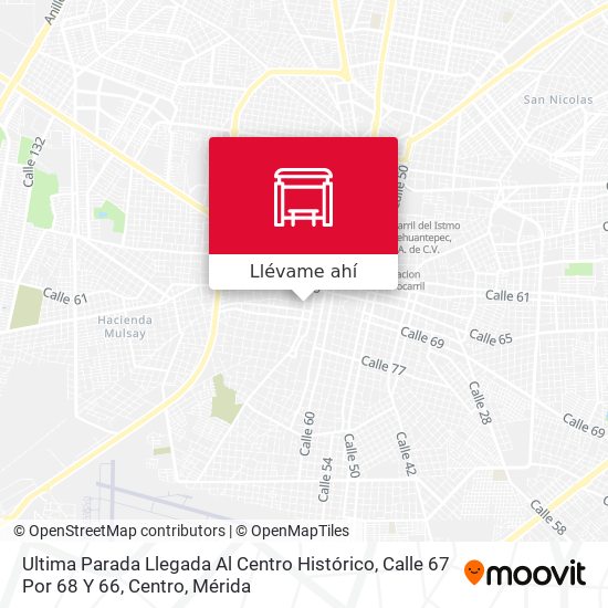 Mapa de Ultima Parada Llegada Al Centro Histórico, Calle 67 Por 68 Y 66, Centro