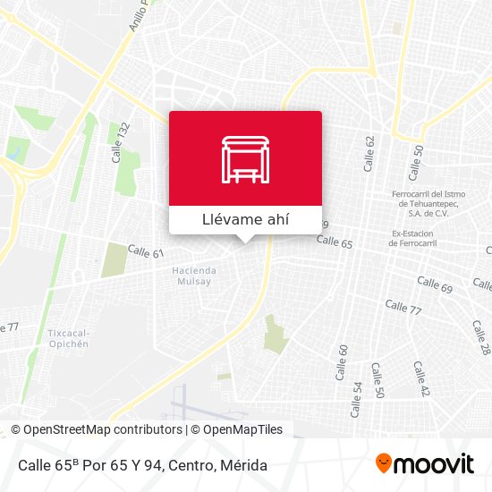 Mapa de Calle 65ᴮ Por 65 Y 94, Centro