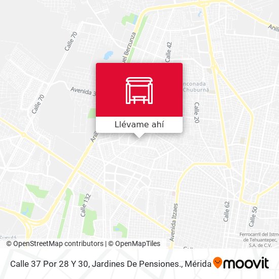 Mapa de Calle 37 Por 28 Y 30, Jardines De Pensiones.