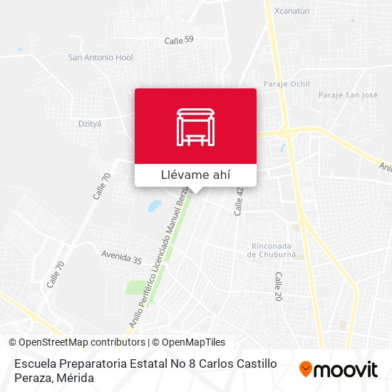 Mapa de Escuela Preparatoria Estatal No 8 Carlos Castillo Peraza