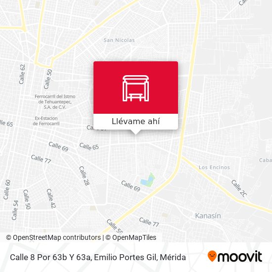 Mapa de Calle 8 Por 63b Y 63a, Emilio Portes Gil