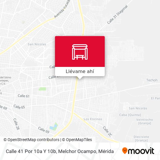 Mapa de Calle 41 Por 10a Y 10b, Melchor Ocampo