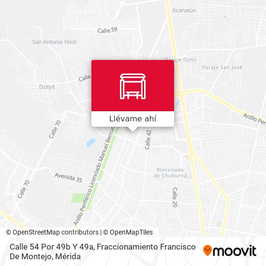 Mapa de Calle 54 Por 49b Y 49a, Fraccionamiento Francisco De Montejo
