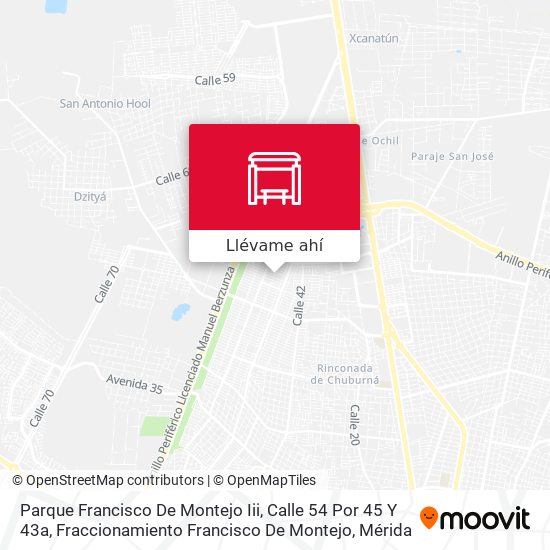 Mapa de Parque Francisco De Montejo Iii, Calle 54 Por 45 Y 43a, Fraccionamiento Francisco De Montejo