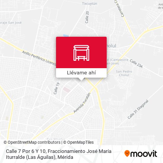 Cómo llegar a Calle 7 Por 6 Y 10, Fraccionamiento José María Iturralde (Las  Águilas) en Mérida en Autobús?