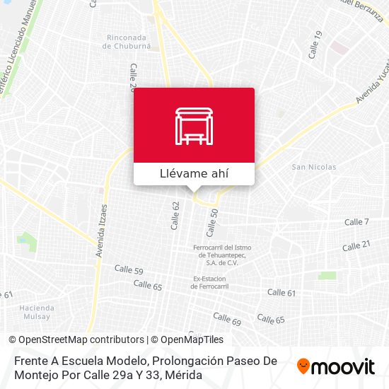 Cómo llegar a Frente A Escuela Modelo, Prolongación Paseo De Montejo Por  Calle 29a Y 33 en Mérida en Autobús?