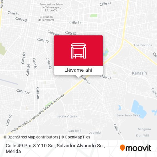 Mapa de Calle 49 Por 8 Y 10 Sur, Salvador Alvarado Sur