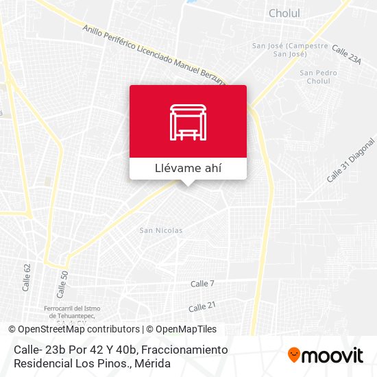 Mapa de Calle- 23b Por 42 Y 40b, Fraccionamiento Residencial Los Pinos.