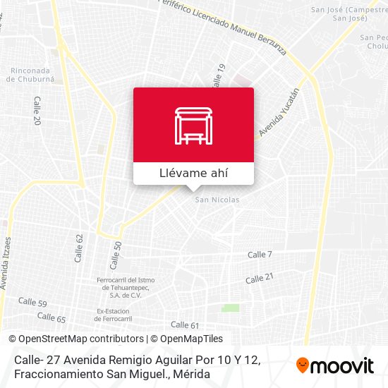 Mapa de Calle- 27 Avenida Remigio Aguilar Por 10 Y 12, Fraccionamiento San Miguel.