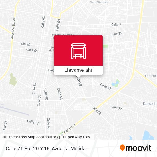 Mapa de Calle 71 Por 20 Y 18, Azcorra