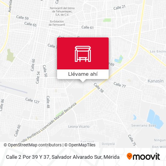 Mapa de Calle 2 Por 39 Y 37, Salvador Alvarado Sur