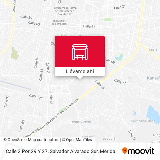 Mapa de Calle 2 Por 29 Y 27, Salvador Alvarado Sur