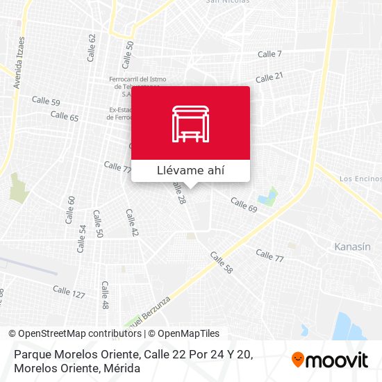 Mapa de Parque Morelos Oriente, Calle 22 Por 24 Y 20, Morelos Oriente