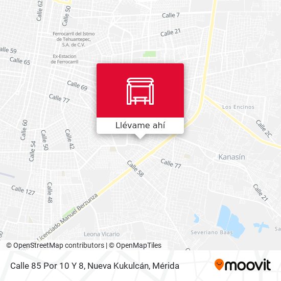 Mapa de Calle 85 Por 10 Y 8, Nueva Kukulcán