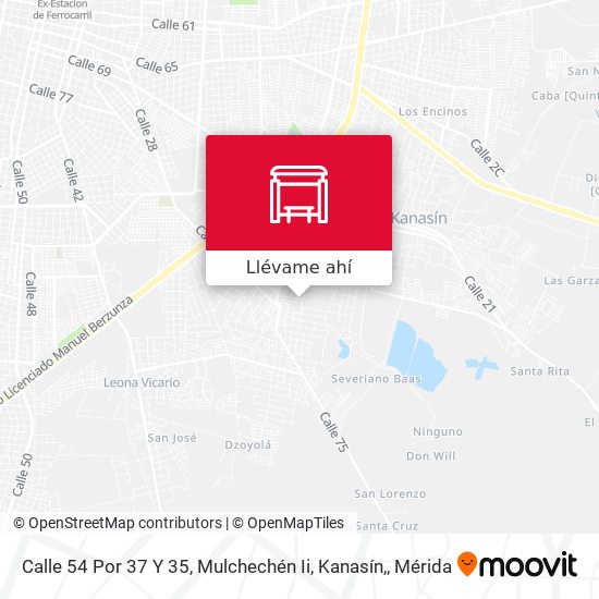 Mapa de Calle 54 Por 37 Y 35, Mulchechén Ii, Kanasín,