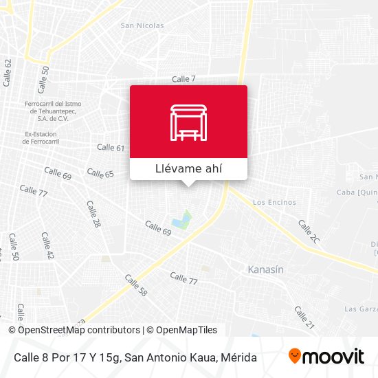 Mapa de Calle 8 Por 17 Y 15g, San Antonio Kaua