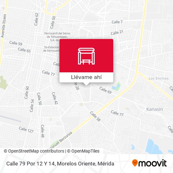 Mapa de Calle 79 Por 12 Y 14, Morelos Oriente