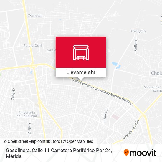 Mapa de Gasolinera, Calle 11 Carretera Periférico Por 24