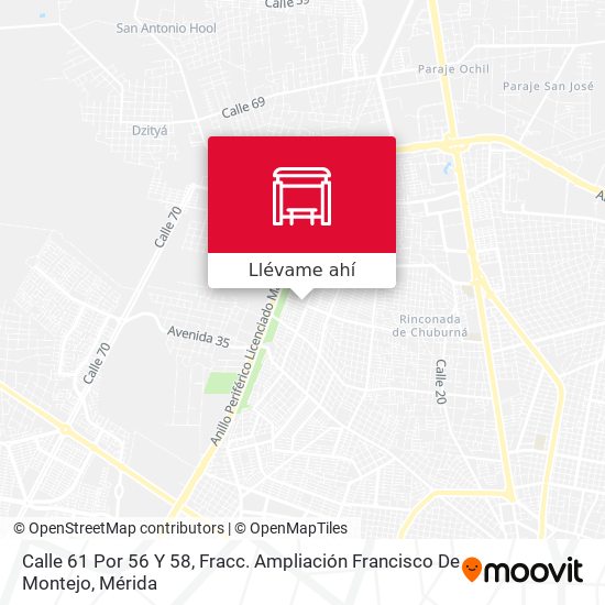 Mapa de Calle 61 Por 56 Y 58, Fracc. Ampliación Francisco De Montejo