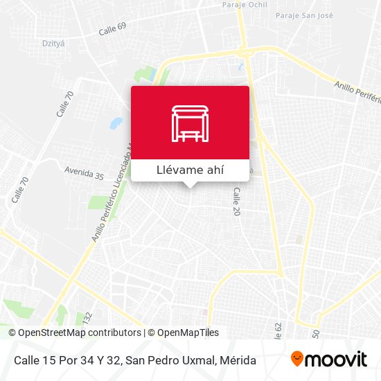 Mapa de Calle 15 Por 34 Y 32, San Pedro Uxmal