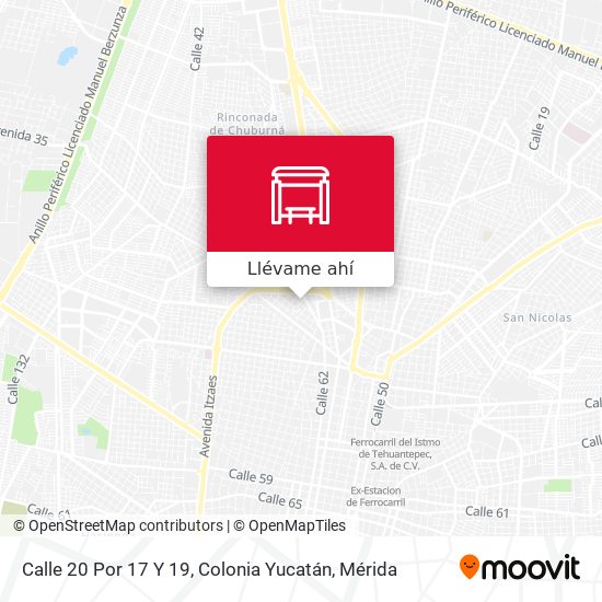 Mapa de Calle 20 Por 17 Y 19, Colonia Yucatán