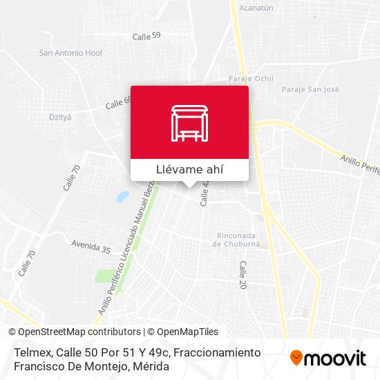 Mapa de Telmex, Calle 50 Por 51 Y 49c, Fraccionamiento Francisco De Montejo