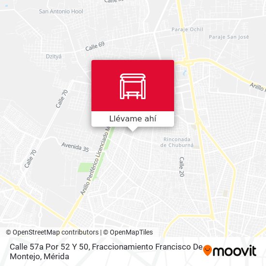 Mapa de Calle 57a Por 52 Y 50, Fraccionamiento Francisco De Montejo