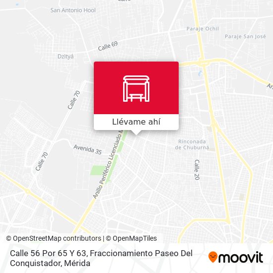 Mapa de Calle 56 Por 65 Y 63, Fraccionamiento Paseo Del Conquistador