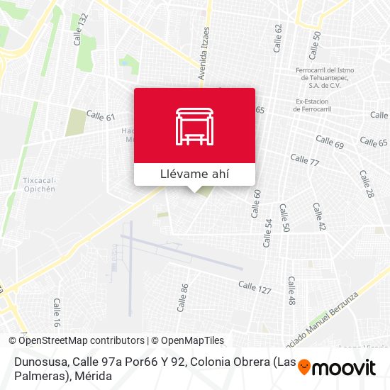 Mapa de Dunosusa, Calle 97a Por66 Y 92, Colonia Obrera (Las Palmeras)